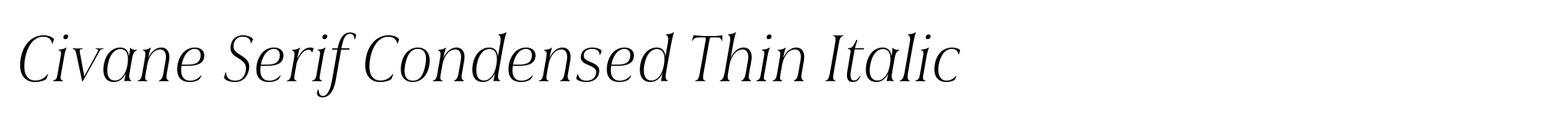 Civane Serif Condensed Thin Italic image